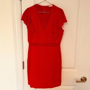 Maje mini dress with heart pattern and pockets